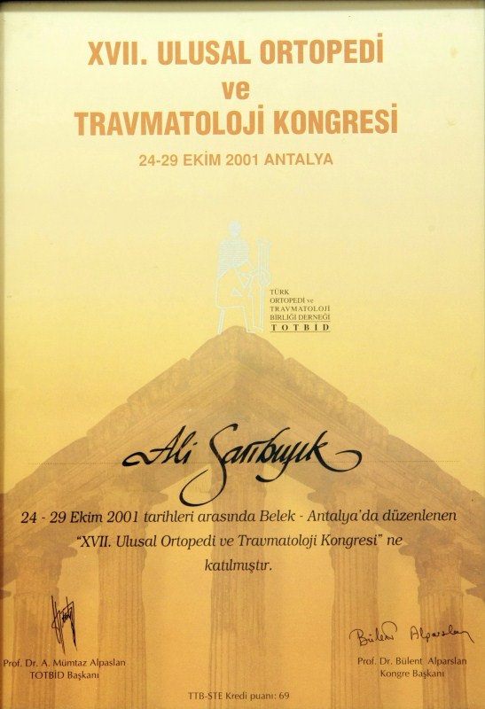XVII. Ulusal Ortopedi ve Travmatoloji Kongresi