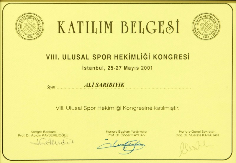 VIII. Ulusal Spor Hekimliği Kongresi
